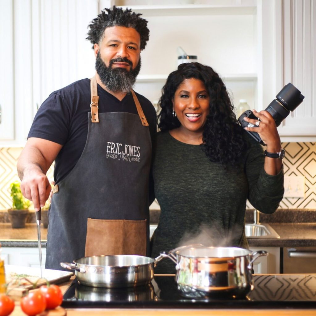 Eric and Shanna Jones headshot in their kitchen